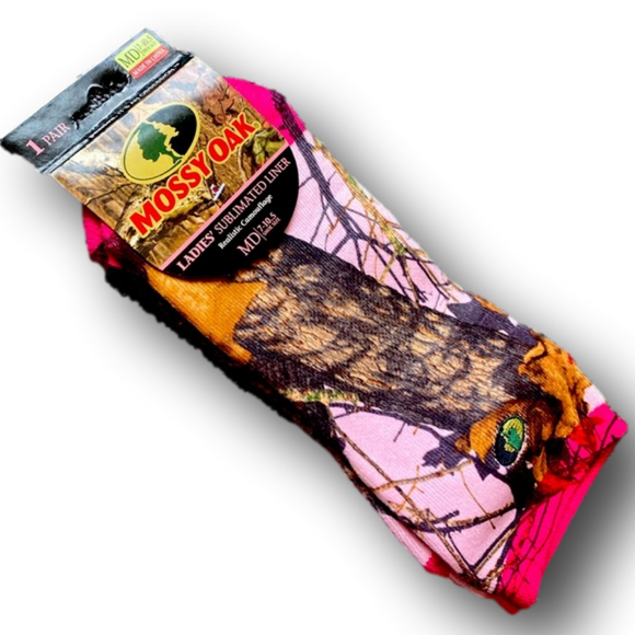 3/$20 Mossy Oak Pink Camouflage Sublimated Liner Socks - NWT - Picture 4 of 4